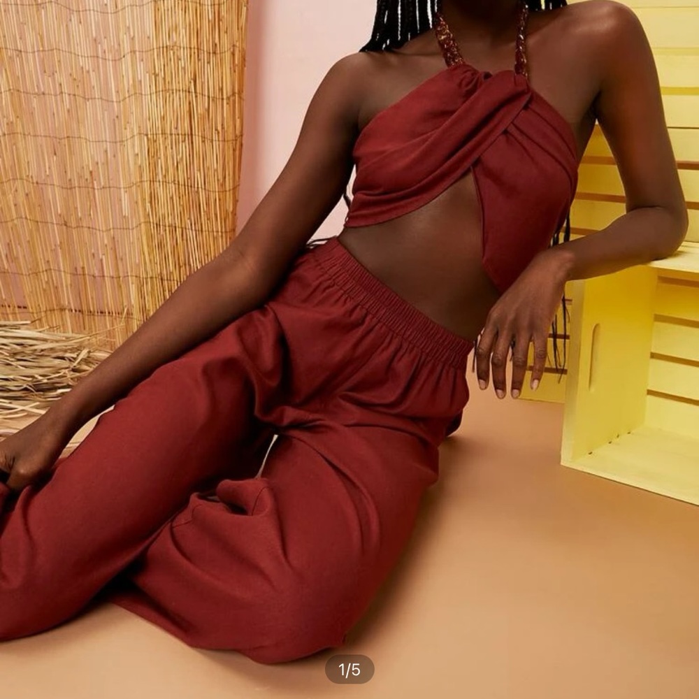 LINEN SET IN RUST
